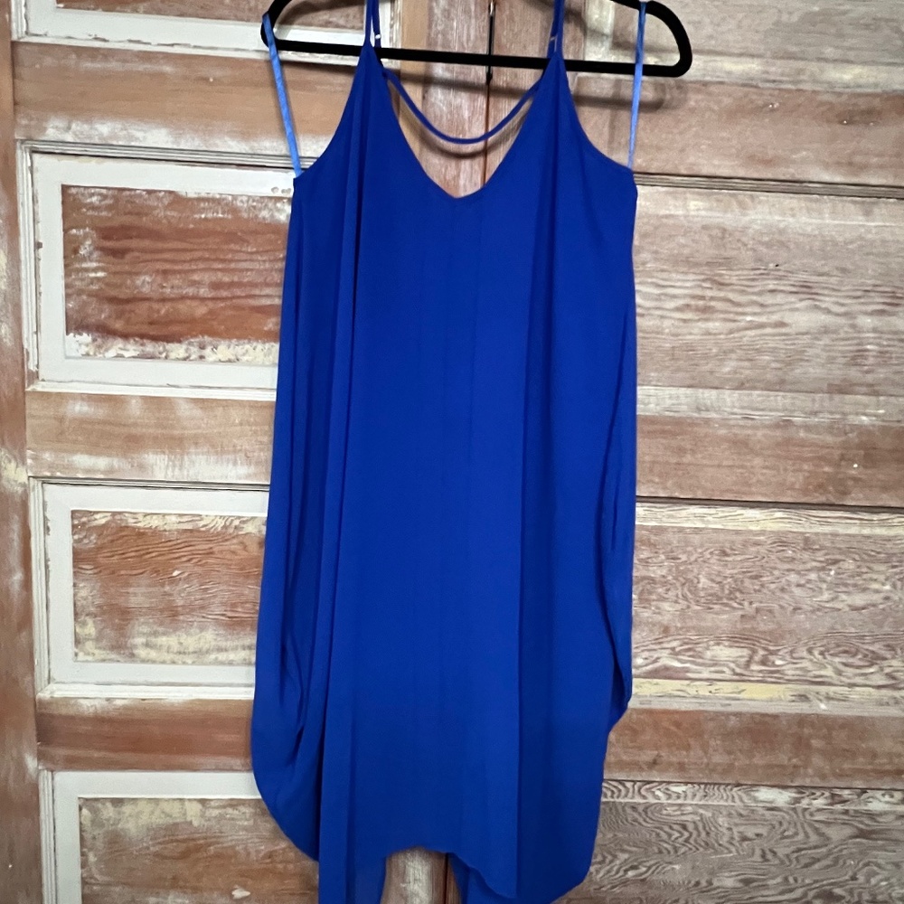 Royal blue midi dress